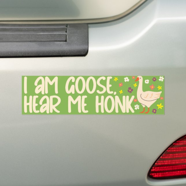 Goose Honking Bumper Sticker (On Car)