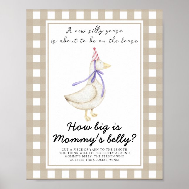 goose - how big is mummy's belly game poster (Front)