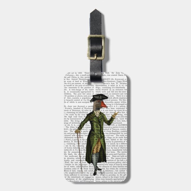 Goose in Green Regency Coat 2 Luggage Tag (Front Vertical)
