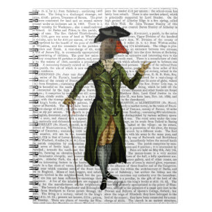Goose in Green Regency Coat 2 Notebook