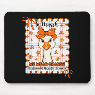 Goose in march wear orange developmental mouse pad