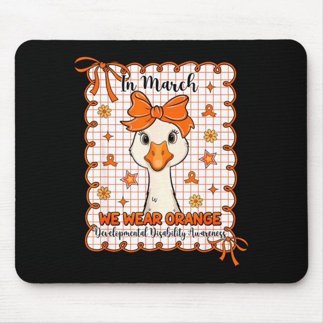 Goose in march wear orange developmental mouse pad (Front)