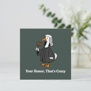 Goose Lawyer Law School Graduation Gift Funny  Invitation