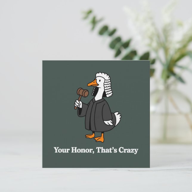 Goose Lawyer Law School Graduation Gift Funny  Invitation (Standing Front)