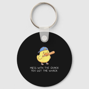 Goose Mess With The Quack You Get The Whack Funny Key Ring