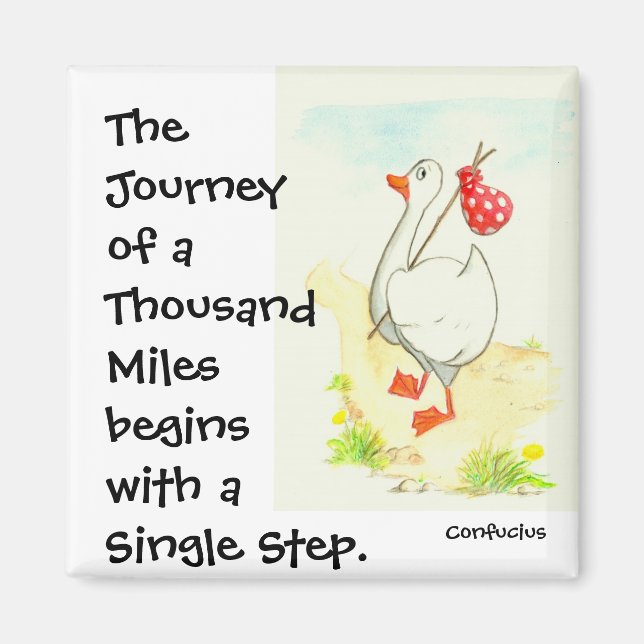 'Goose' motivational Magnet with Confucius Quote (Front)