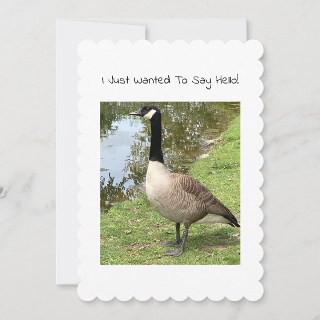 Goose Note Card - Customisable Headline (Front)