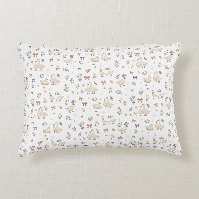 Goose Nursery Neutral Decorative Cushion (Front)