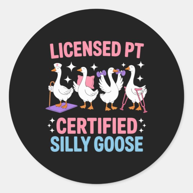 Goose Physical Therapy Squad Paediatrics Sped Classic Round Sticker (Front)