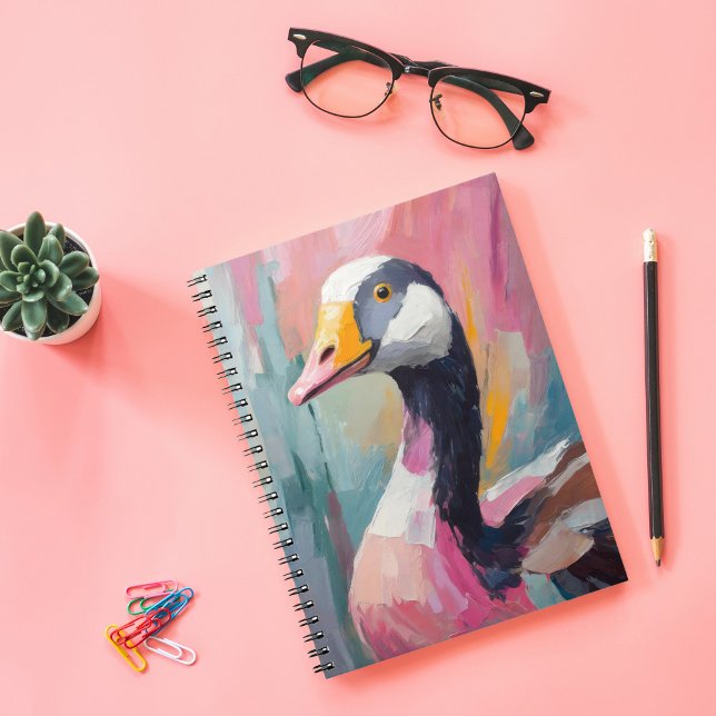 Goose Portrait Modern Impressionist Art Notebook (Creator Uploaded)
