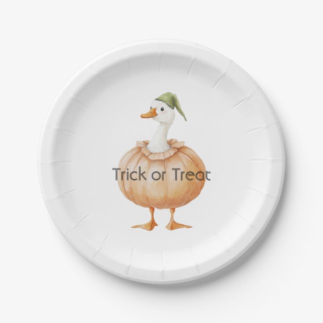 Goose Pumpkin   Paper Plate (Front)