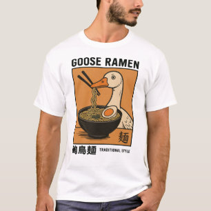 Goose Ramen Funny Noodle Art T-Shirt