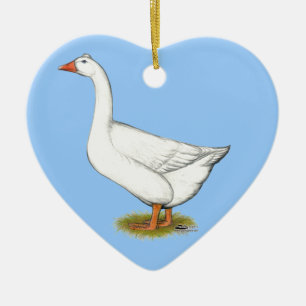 Goose Roman Tufted Ceramic Tree Decoration