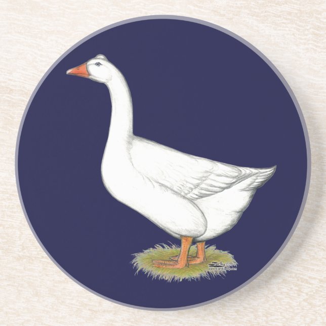 Goose Roman Tufted Coaster (Front)
