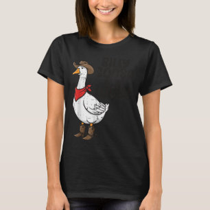 Goose Silly On The Loose Cowboy Funny Animal Men W T-Shirt