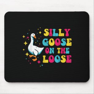 Goose Silly On The Loose Groovy Retro Animal Women Mouse Pad