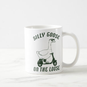 Goose Silly On The Loose Scooter Funny Animal Men  Coffee Mug