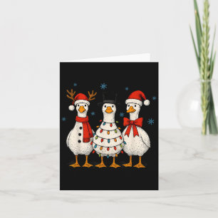 Goose Squad Christmas Light Reindeer Crew Xmas Mat Card