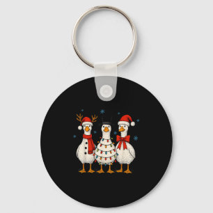 Goose Squad Christmas Light Reindeer Crew Xmas Mat Key Ring