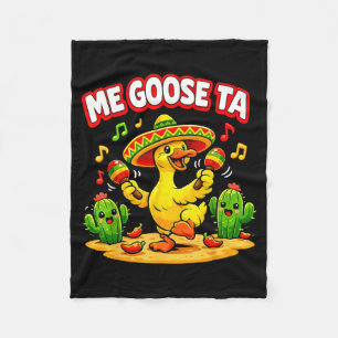 Goose Ta Funny Goose Pun Fiesta Humour Cinco De Fleece Blanket