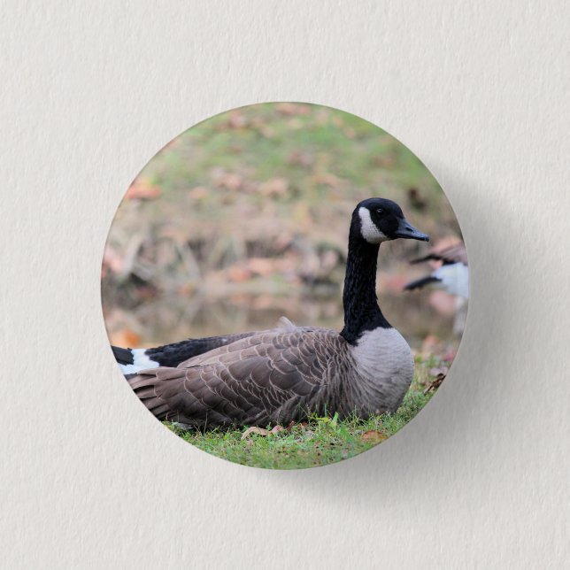 Goose      trucker hat 3 cm round badge (Front)