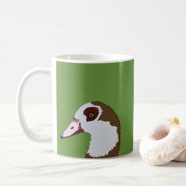 Goose Waterfowl Bird Goose Coffee Mug (With Donut)