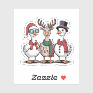 Goose Wearing Santa Hat Christmas Goose Lovers 