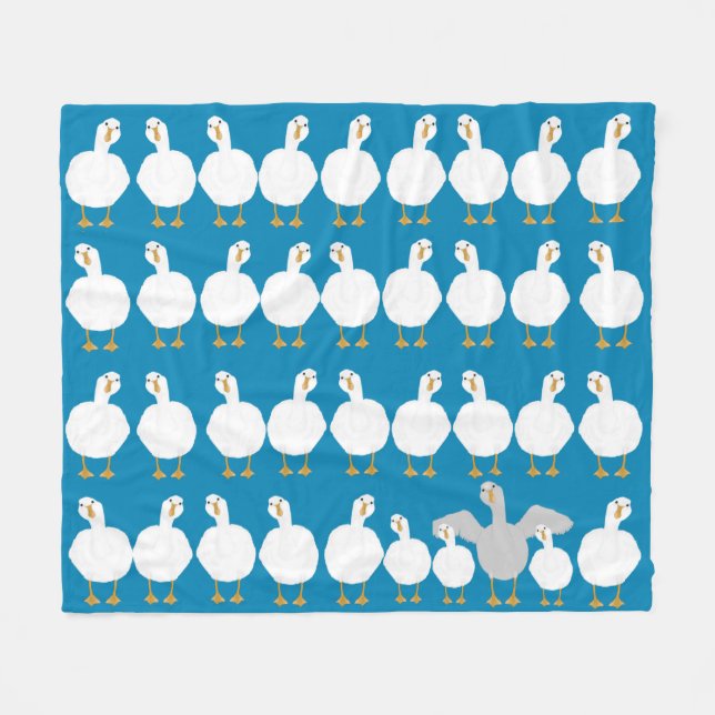 Goose Who Fleece Blanket (Front (Horizontal))