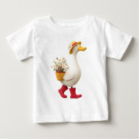 Goose with Flower Basket – Cute Duck Spring Kids