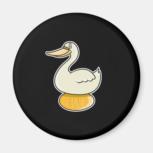 goose with golden egg magnet (Front)