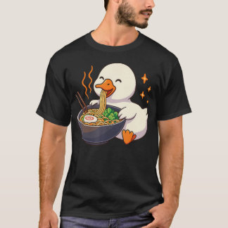 Goose With Noodles Ramen Kawaii T-Shirt