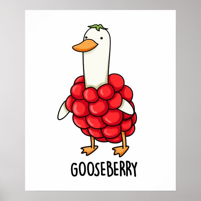 Gooseberry Cute Berry Pun Poster (Front)