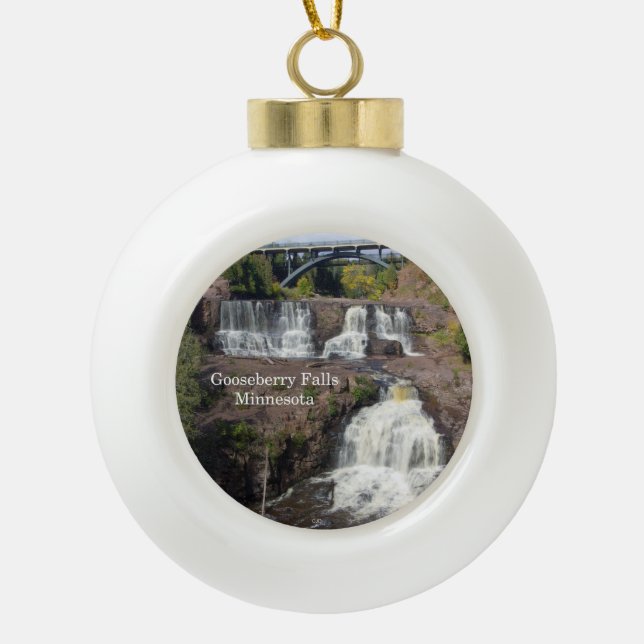 Gooseberry falls ball or snowflake ornament (Front)