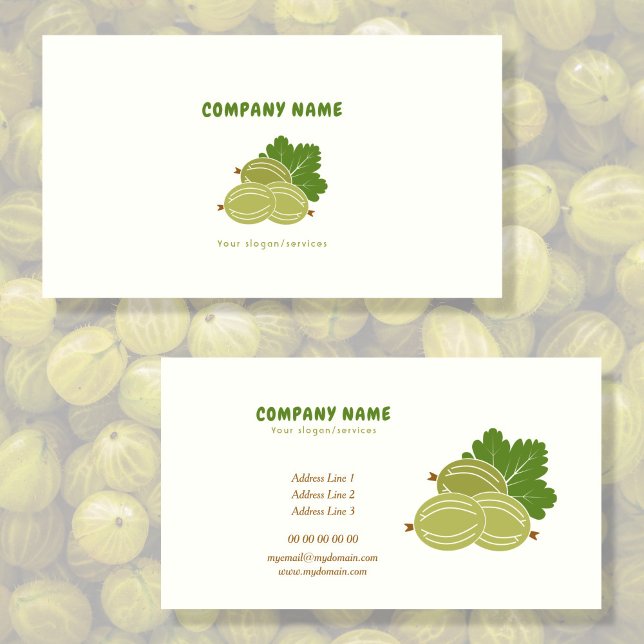 Gooseberry Fruit Business Card (Gooseberry Fruit Business Card)