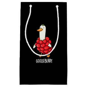 Gooseberry Funny Berry Pun Dark BG Small Gift Bag