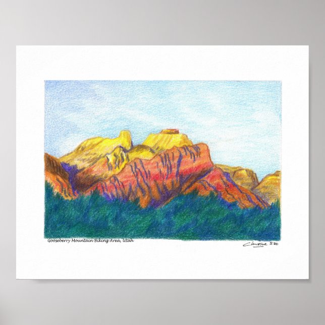 Gooseberry Mountain Biking Area Utah Poster (Front)