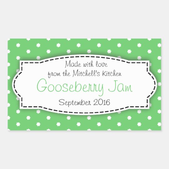 16 per template sticker sheet sticker Gooseberry label preserve green jam Zazzle food