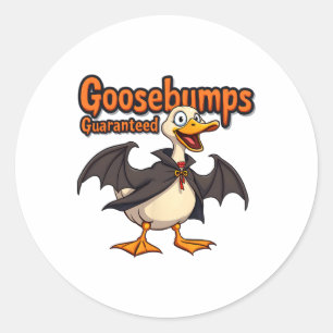 Goosebumps Guaranteed Funny Halloween  Classic Round Sticker