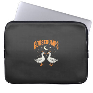 Goosebumps Halloween Witch Geese Vector Design Laptop Sleeve