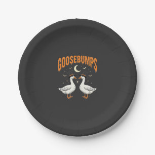 Goosebumps Halloween Witch Geese Vector Design Paper Plate