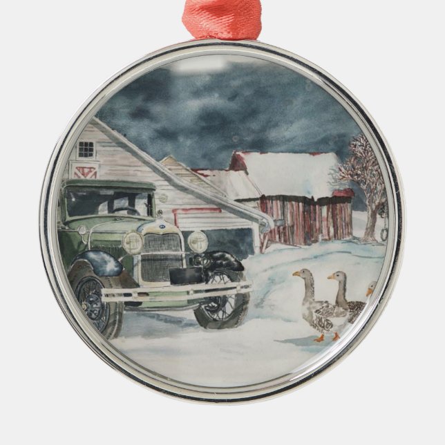 Goosed Again  Metal Ornament (Front)