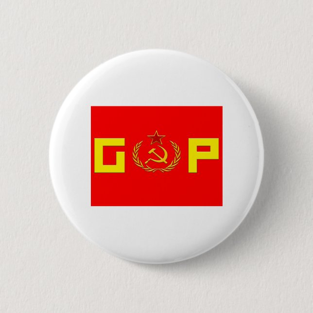 GOP Communist 6 Cm Round Badge (Front)