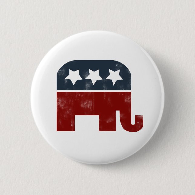 GOP elephant logo 6 Cm Round Badge (Front)