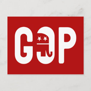 GOP Elephant Logo Postcard