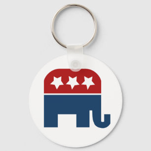 GOP elephant Logo republican design  Key Ring