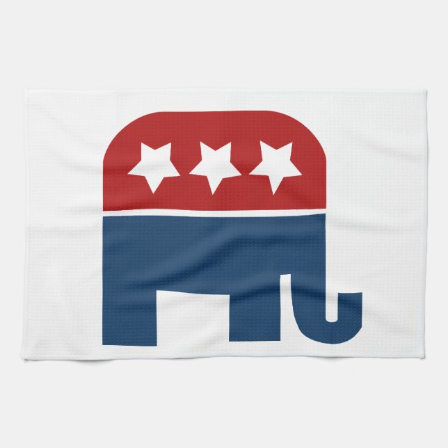 GOP elephant Logo republican design Tea Towel (Horizontal)