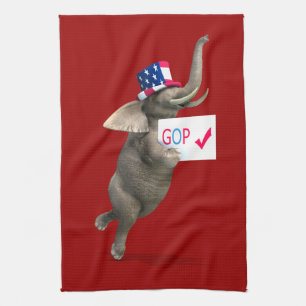 GOP Elephant Tea Towel