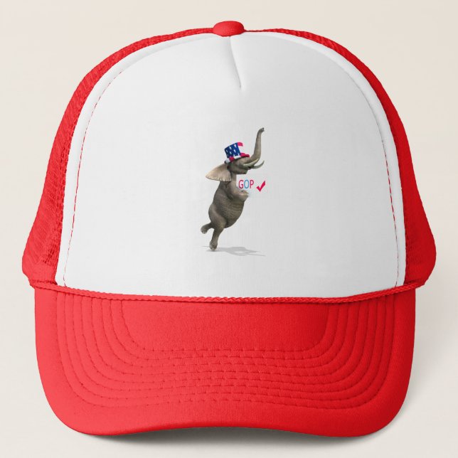 GOP Elephant Trucker Hat (Front)