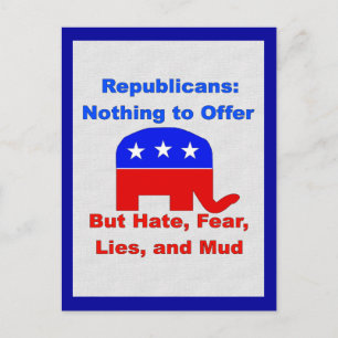 GOP Fearmongers Postcard