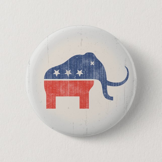 GOP Mammoth Logo 6 Cm Round Badge (Front)